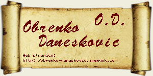 Obrenko Danesković vizit kartica